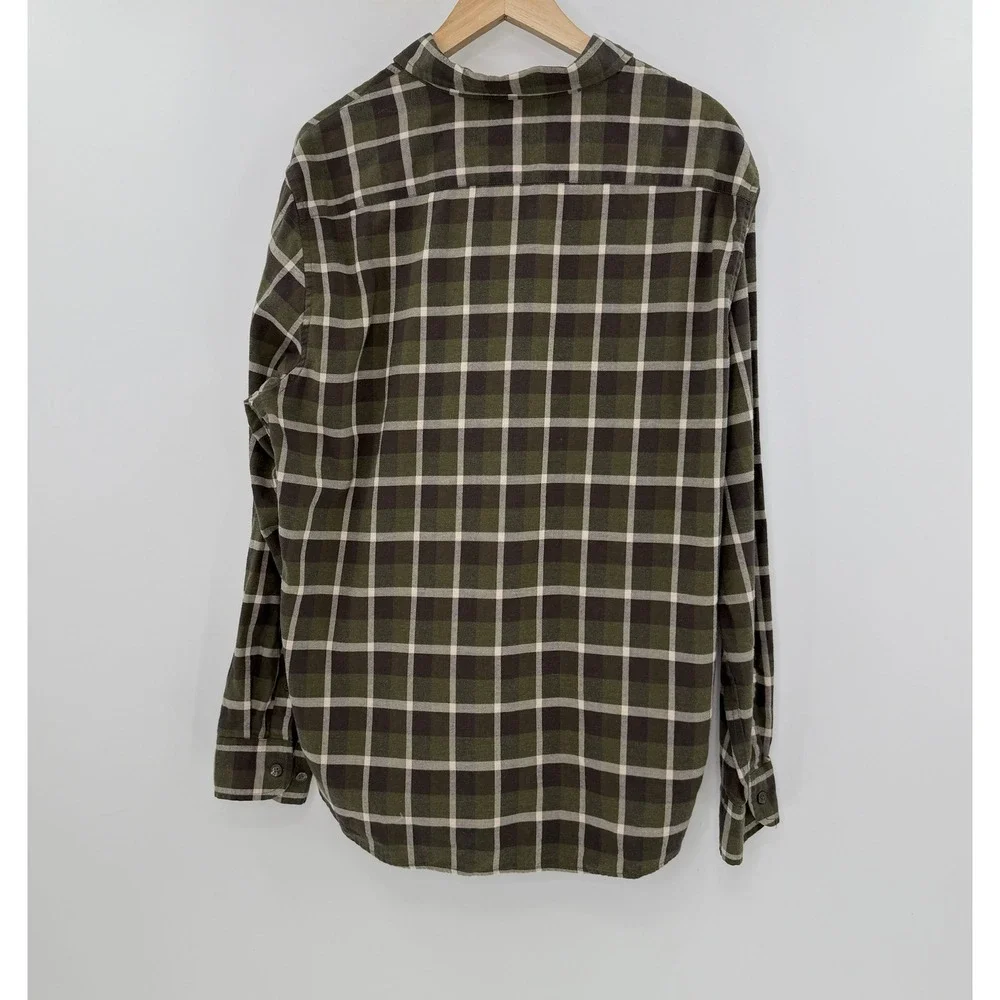 Banana Republic‎ Luxe Flannel Untucked Slim Fit Plaid Button Down Shirt XL